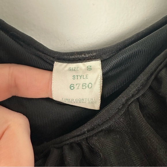 Chic Lingerie Sleepwear Pants One Piece Romper Size Small Black Vintage Ruffle - Picture 8 of 10